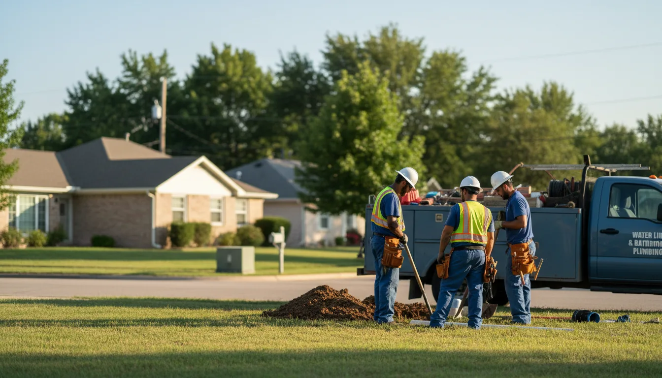 Residential water line and bathroom plumbing service in Lyndora, PA